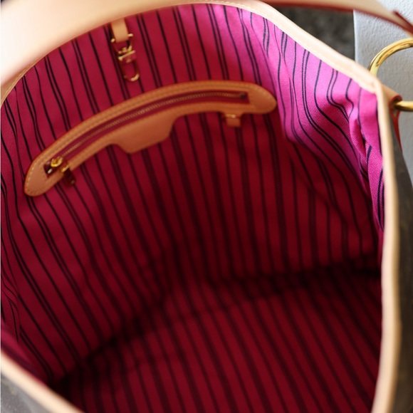 Brown Monogram Shoulder Bag with Tan Trim - Picture 6 of 11